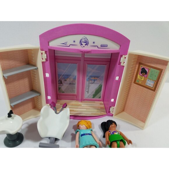 Playmobil City Life Beauty Salon Take Along 70109 Building Set Retired Complete - Picture 11 of 16